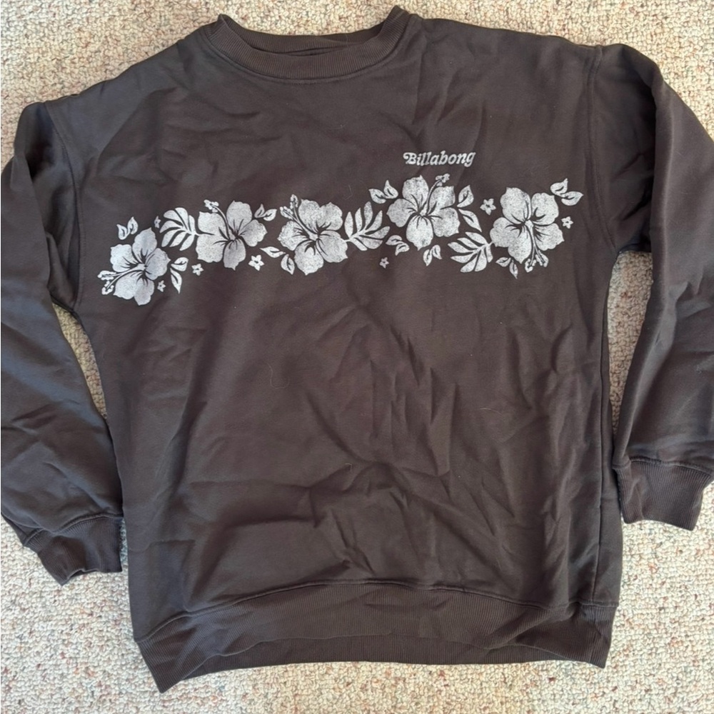 Billabong floral crewneck sweatshirt
